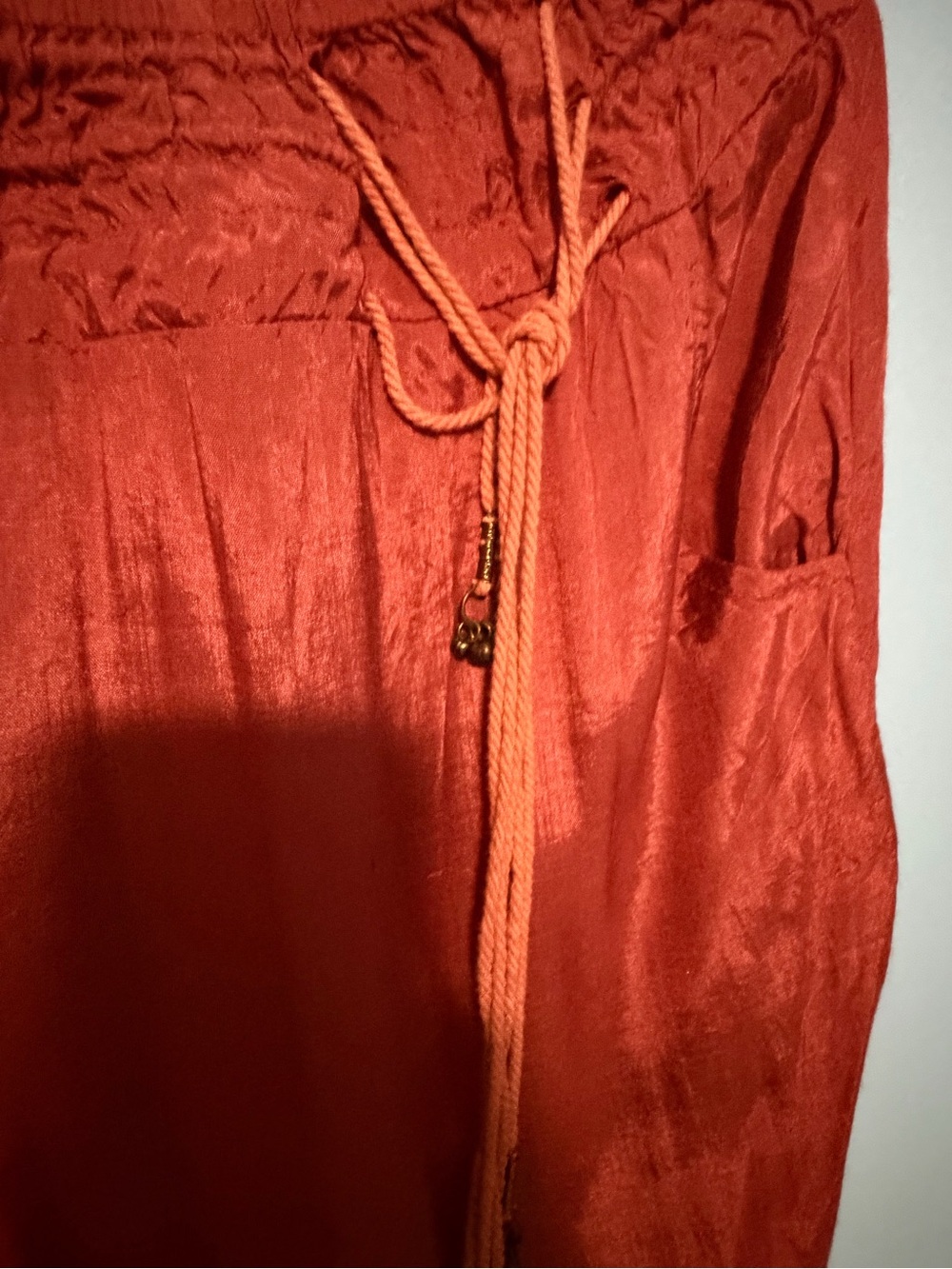 Free People Rust Red Drawstring Joggers - Picture 2 of 4